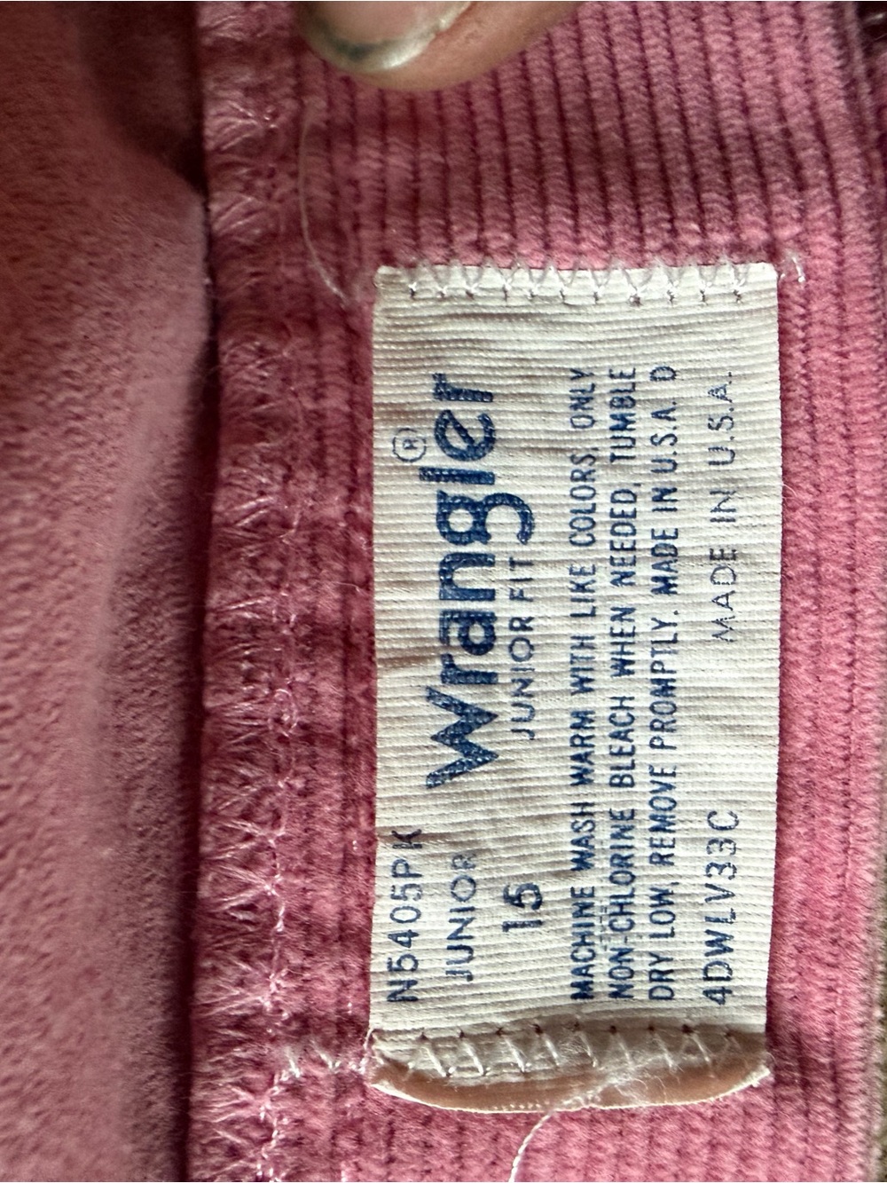 Wrangler Straight Leg Corduroy Jeans in Pink - Picture 3 of 7